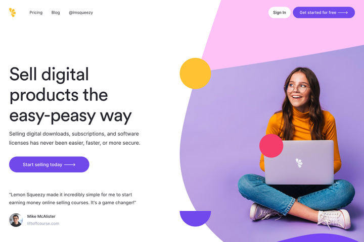 Lemon Squeezy website preview
